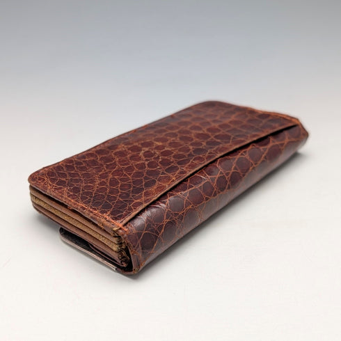 1907 年英國古董純銀裝飾小皮錢包零錢包靴子 Pure Drug Company